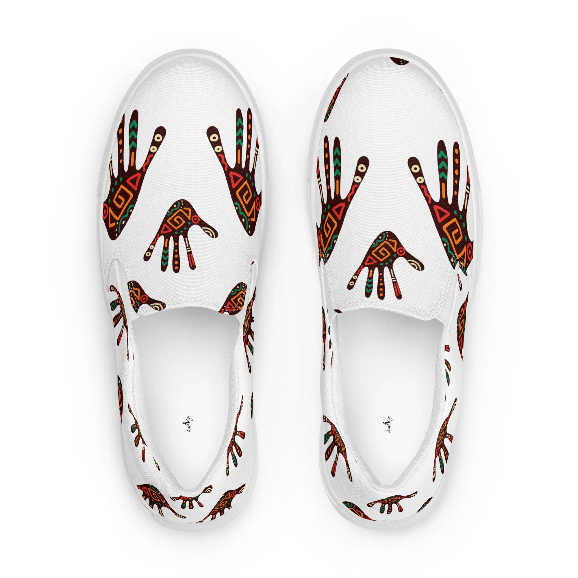 Duro Tribal Palm Print Women’s Slip-On Canvas Shoes