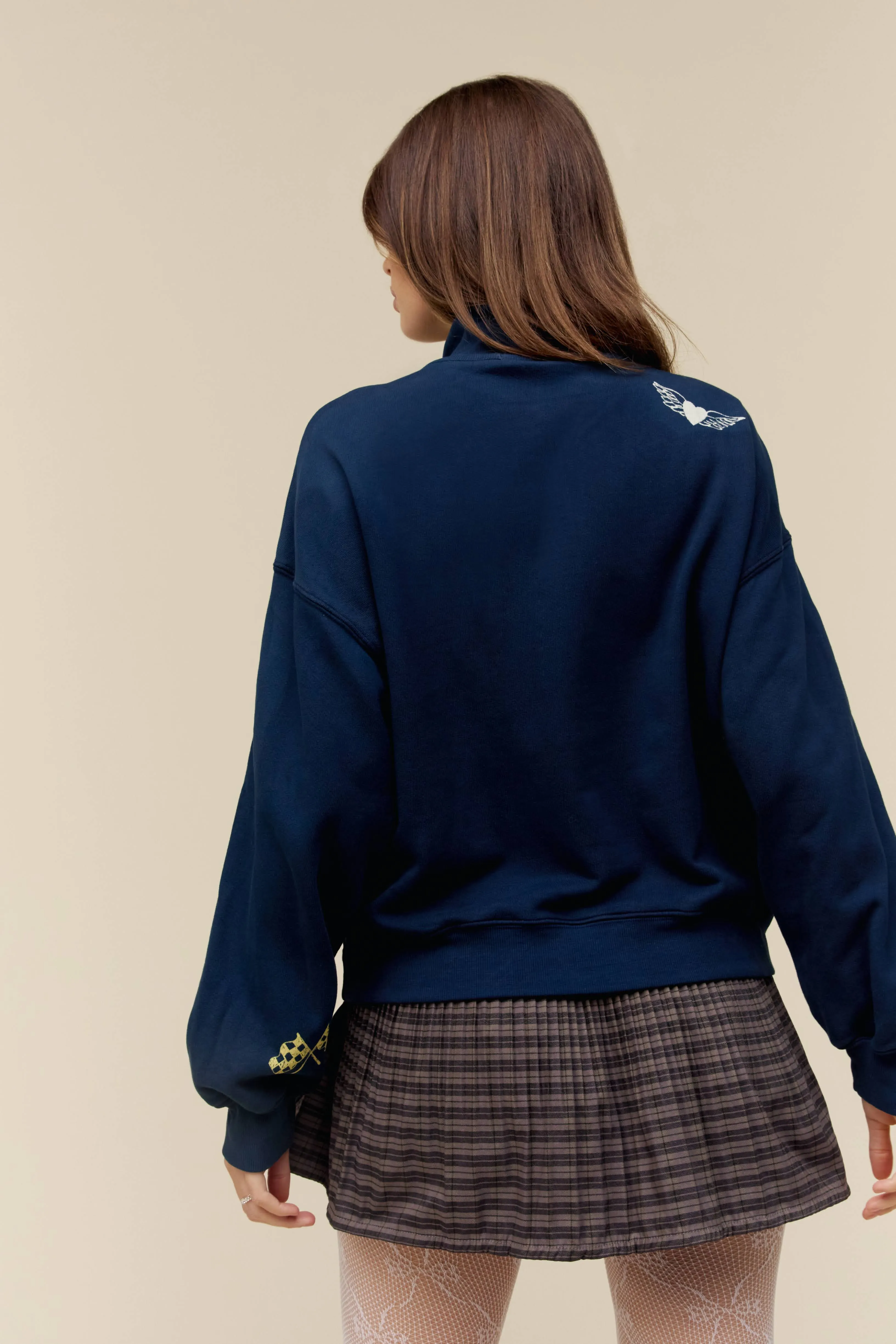 DYDRMR Co Doodles Half Zip Sweatshirt