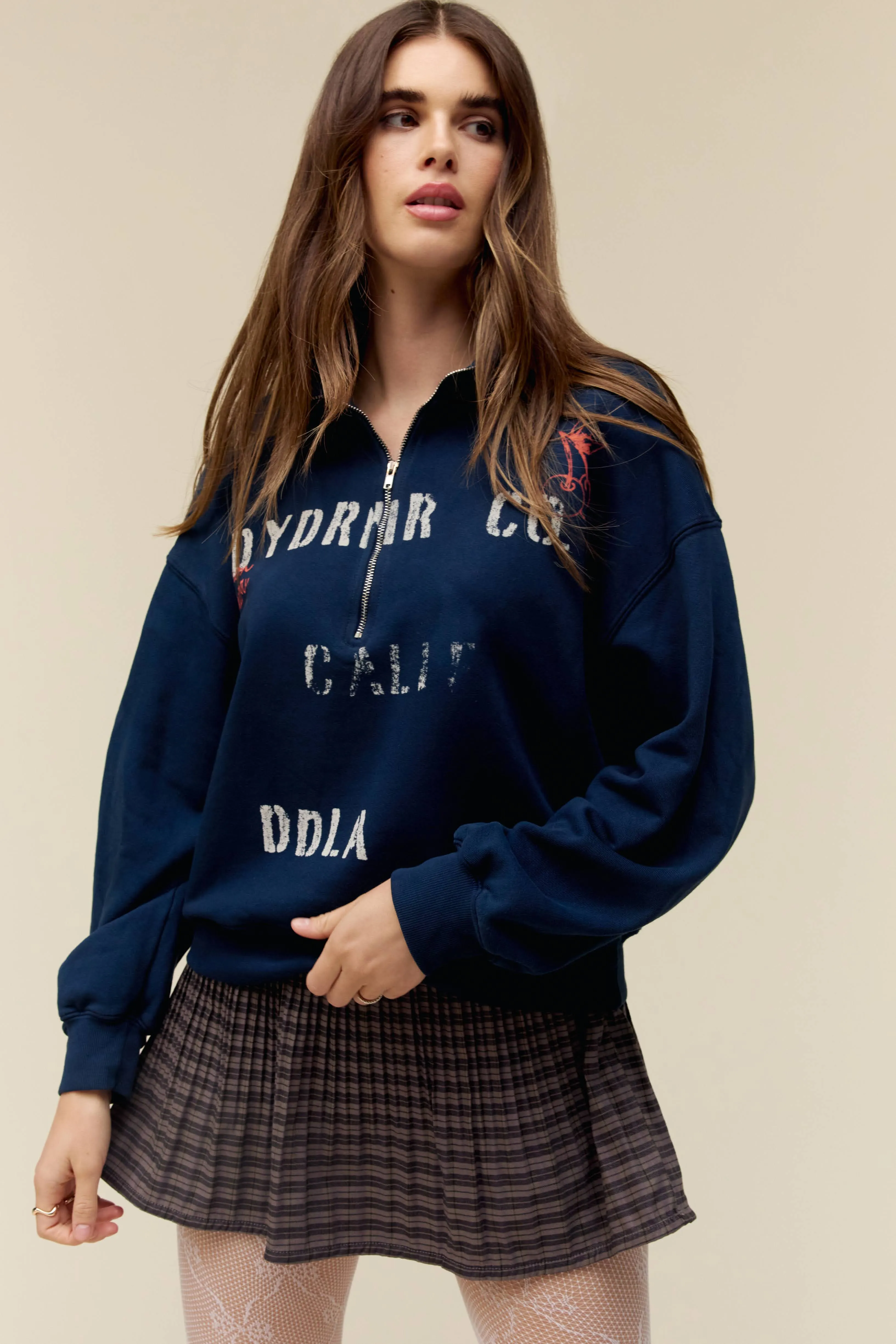 DYDRMR Co Doodles Half Zip Sweatshirt