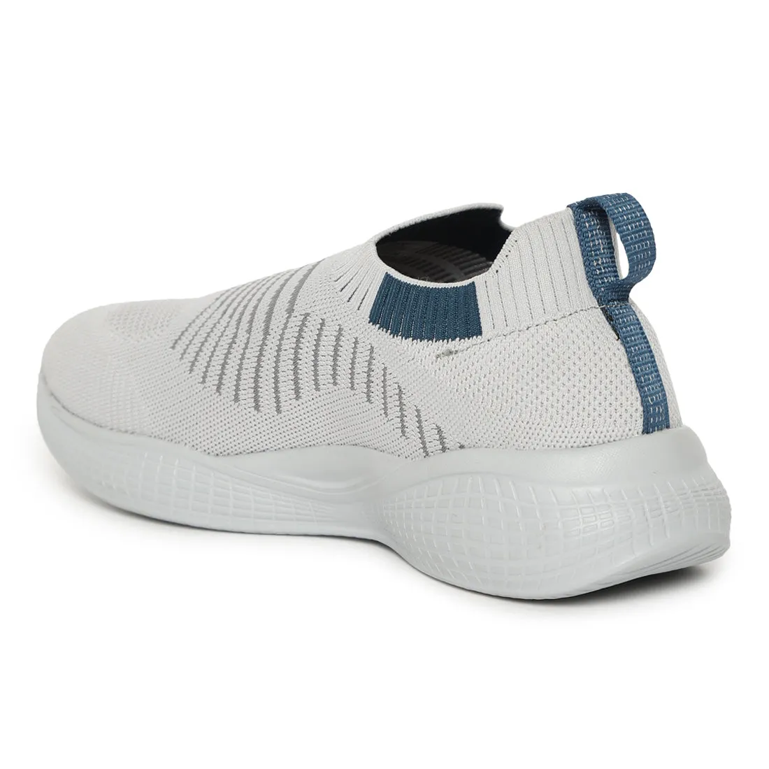 Eeken ESHGIA102S Light Grey And Teal Blue Athleisure Shoes For Men