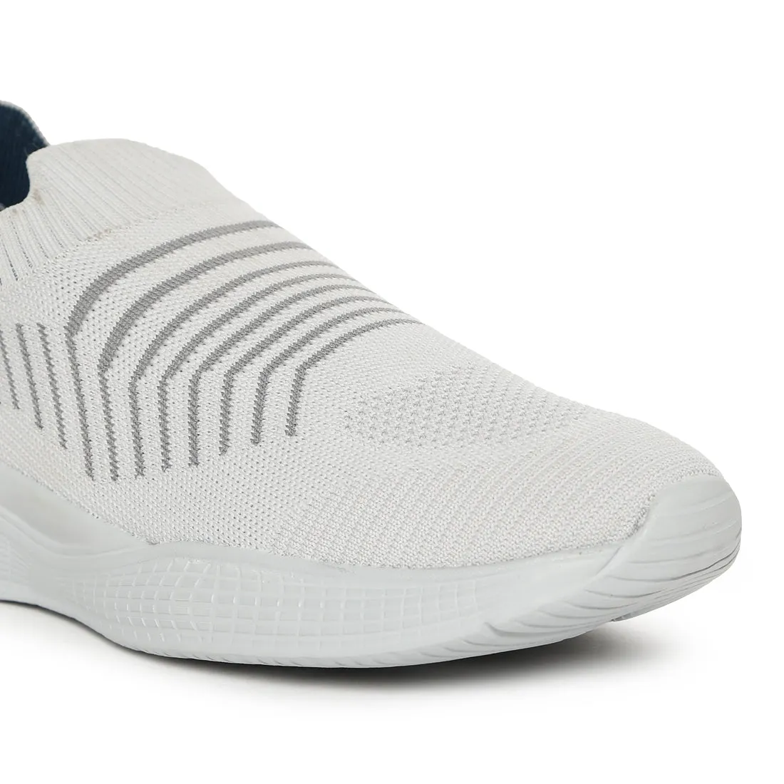 Eeken ESHGIA102S Light Grey And Teal Blue Athleisure Shoes For Men