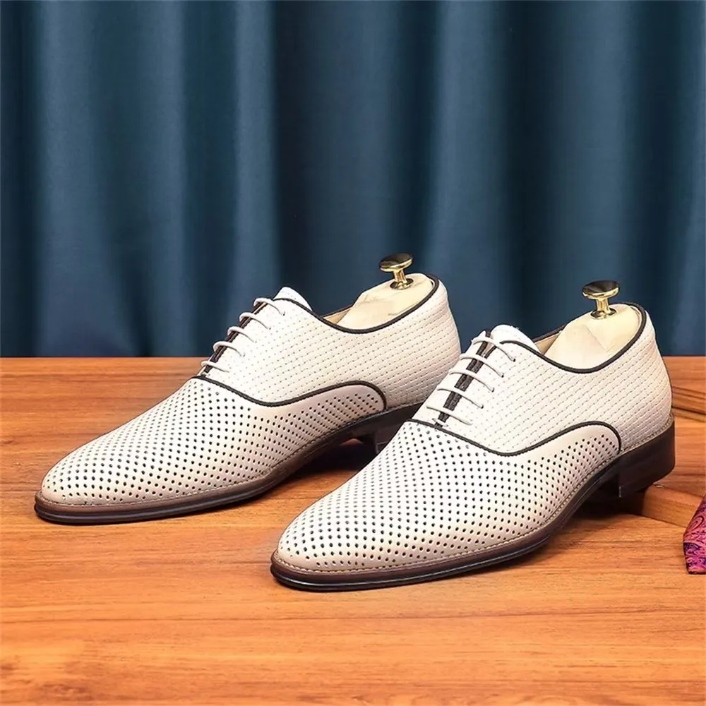 Embossed Elegance Exotic Round Toe Oxford Dress Shoes