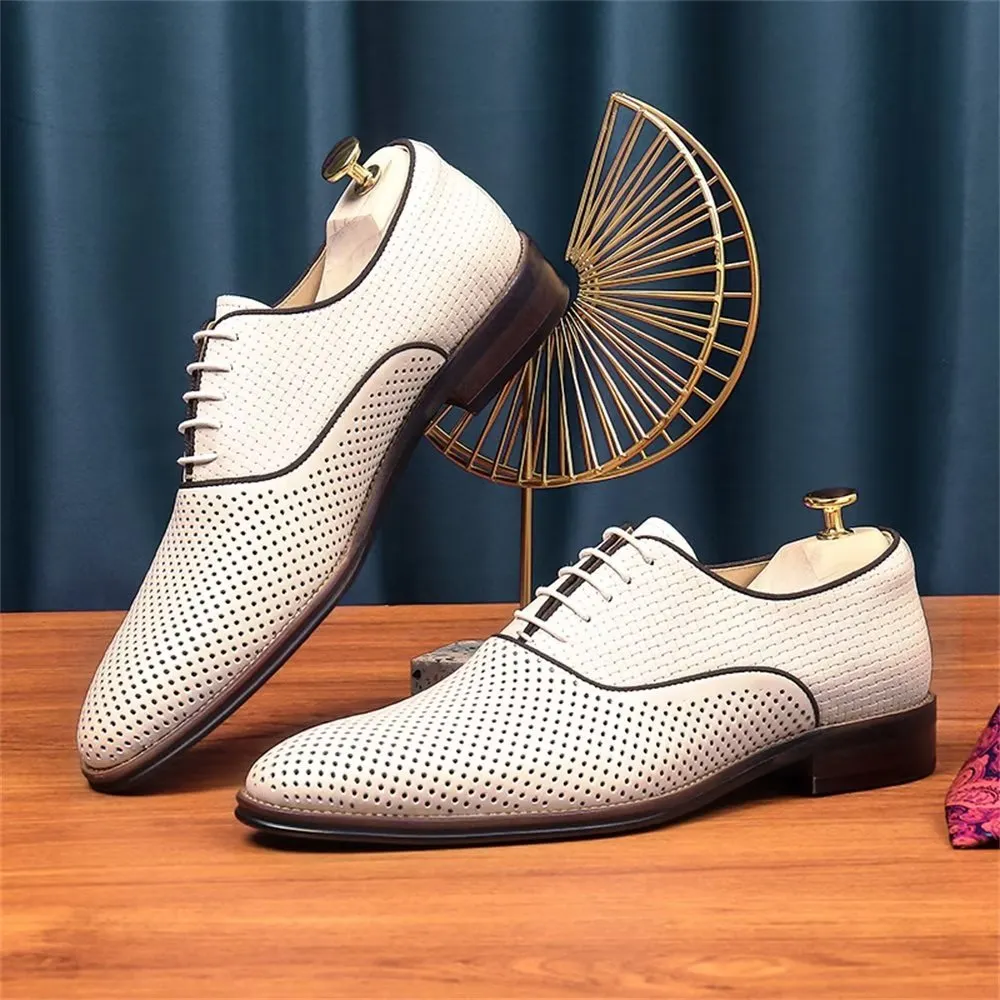 Embossed Elegance Exotic Round Toe Oxford Dress Shoes