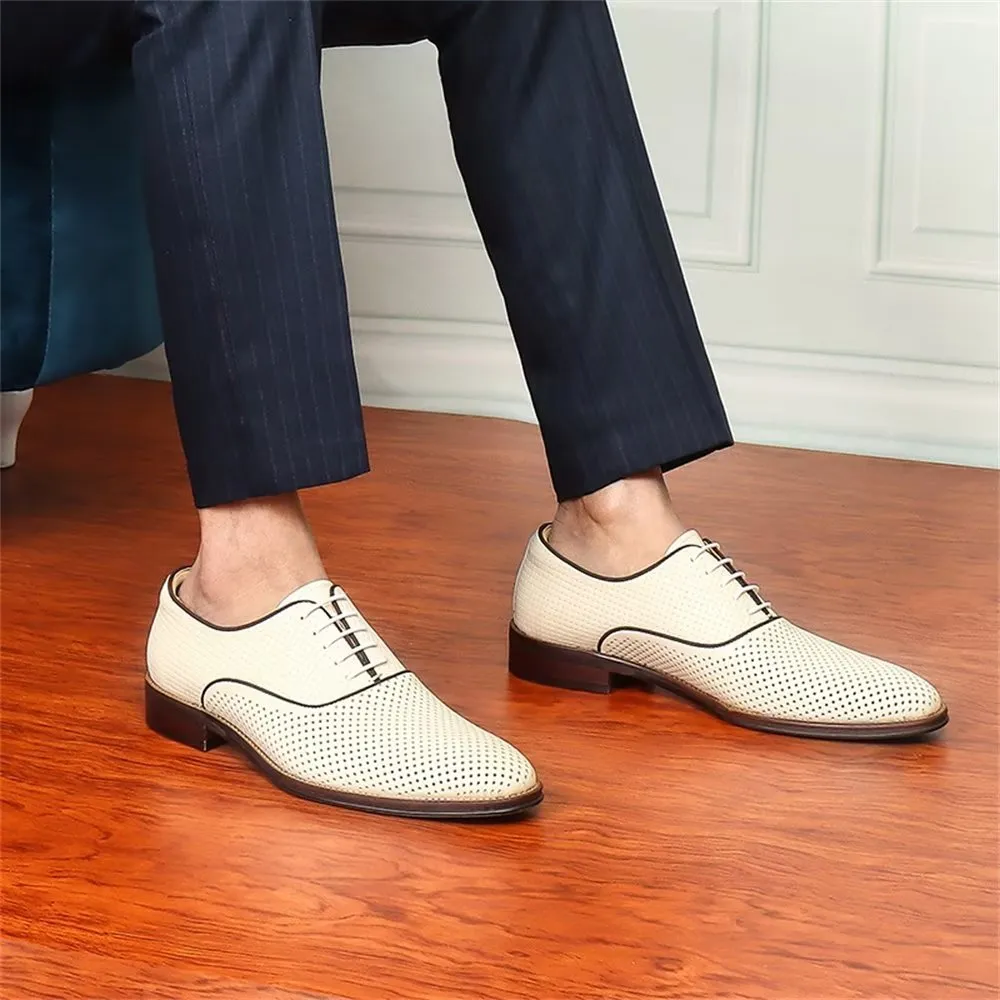 Embossed Elegance Exotic Round Toe Oxford Dress Shoes