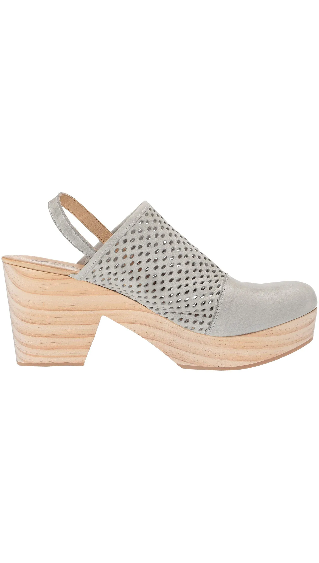 Free People Logan Grey Leather Clogs