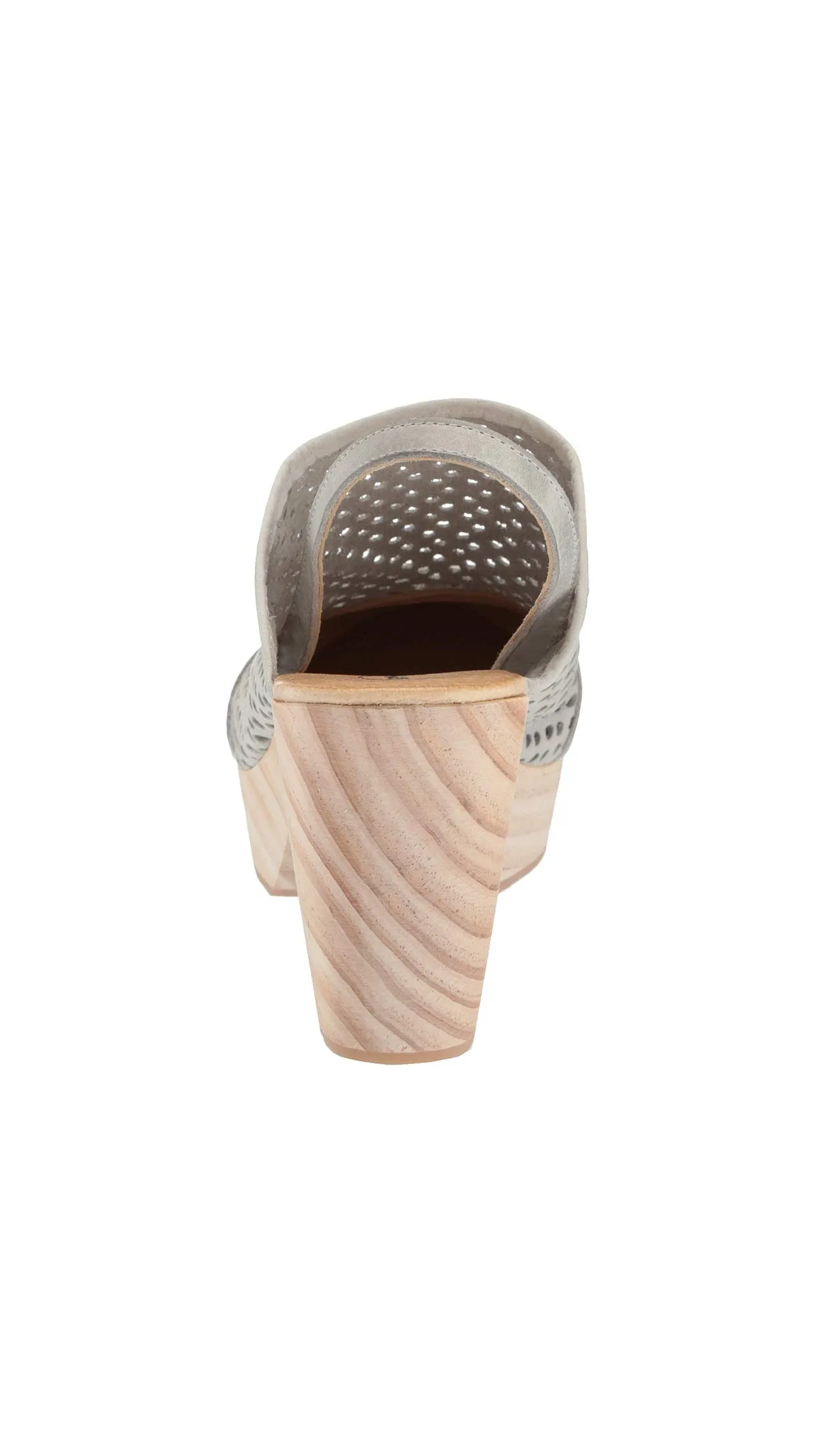 Free People Logan Grey Leather Clogs