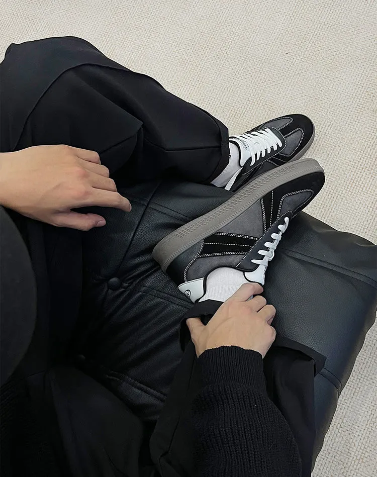 German Retro Thick-Soled Sports Small Black All-Match Men's Casual Shoes