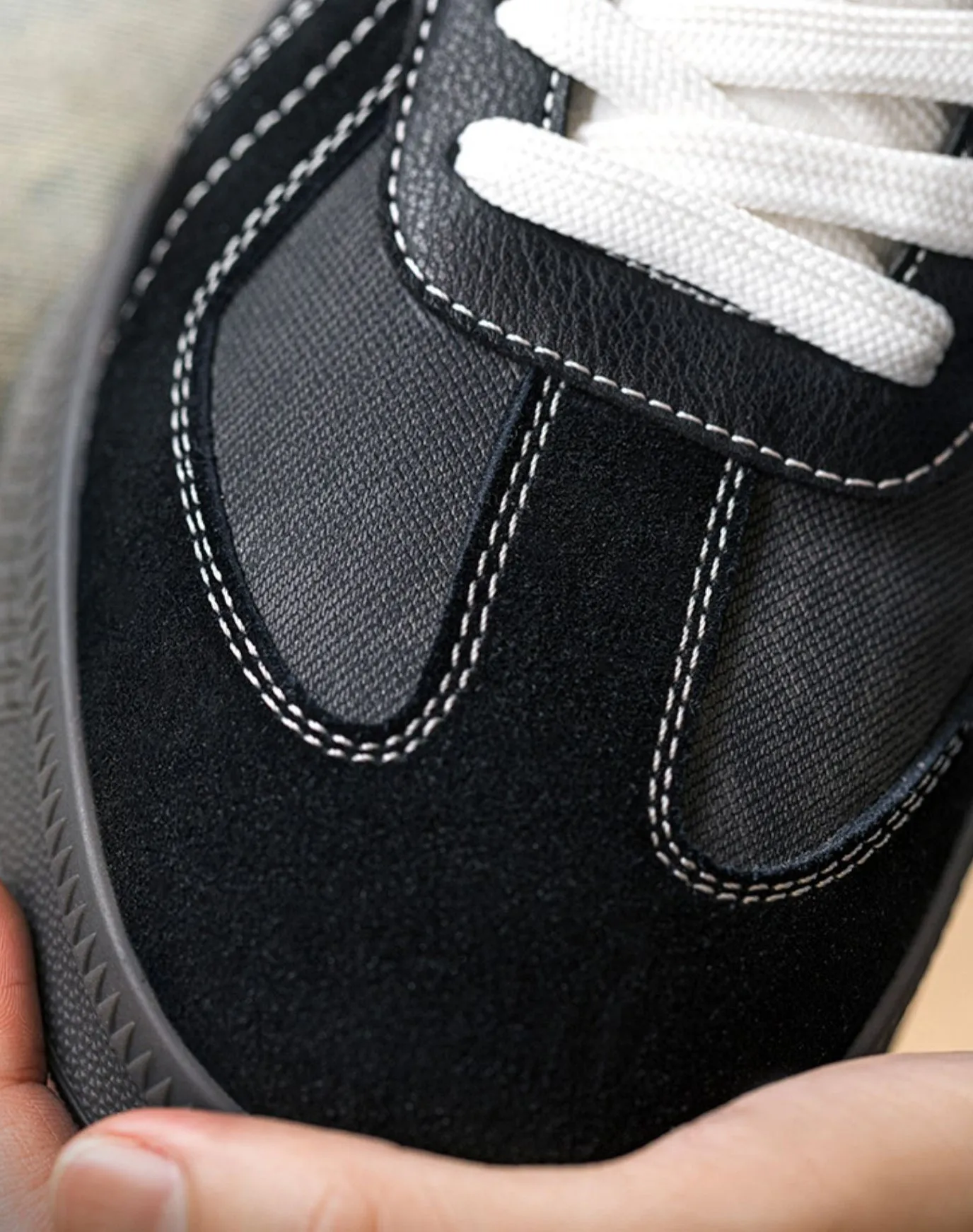 German Retro Thick-Soled Sports Small Black All-Match Men's Casual Shoes
