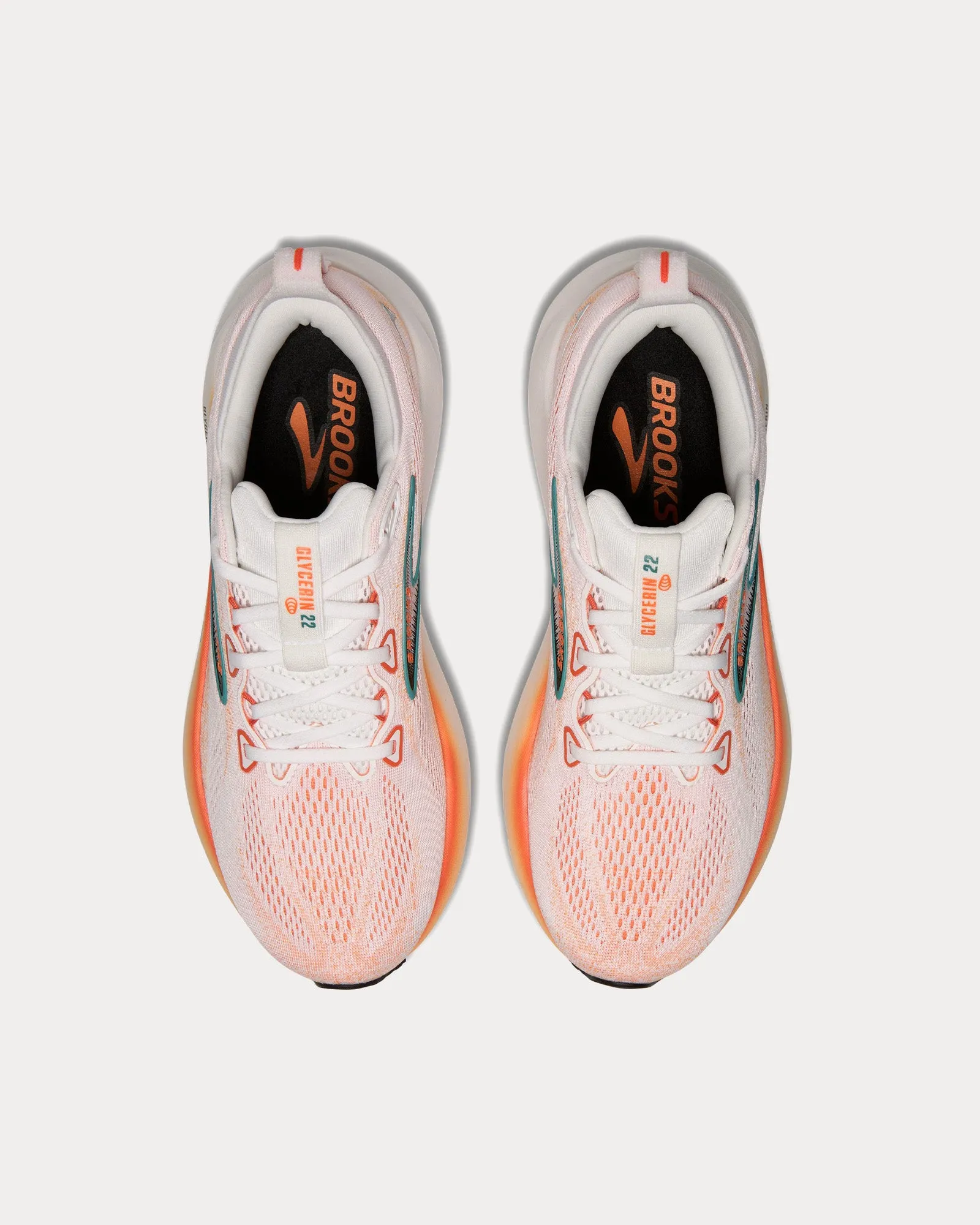 Glycerin 22 White / Orange / Green Blue Slate Running Shoes