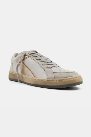 Gold Faux Leather And Suede Salma Sneakers