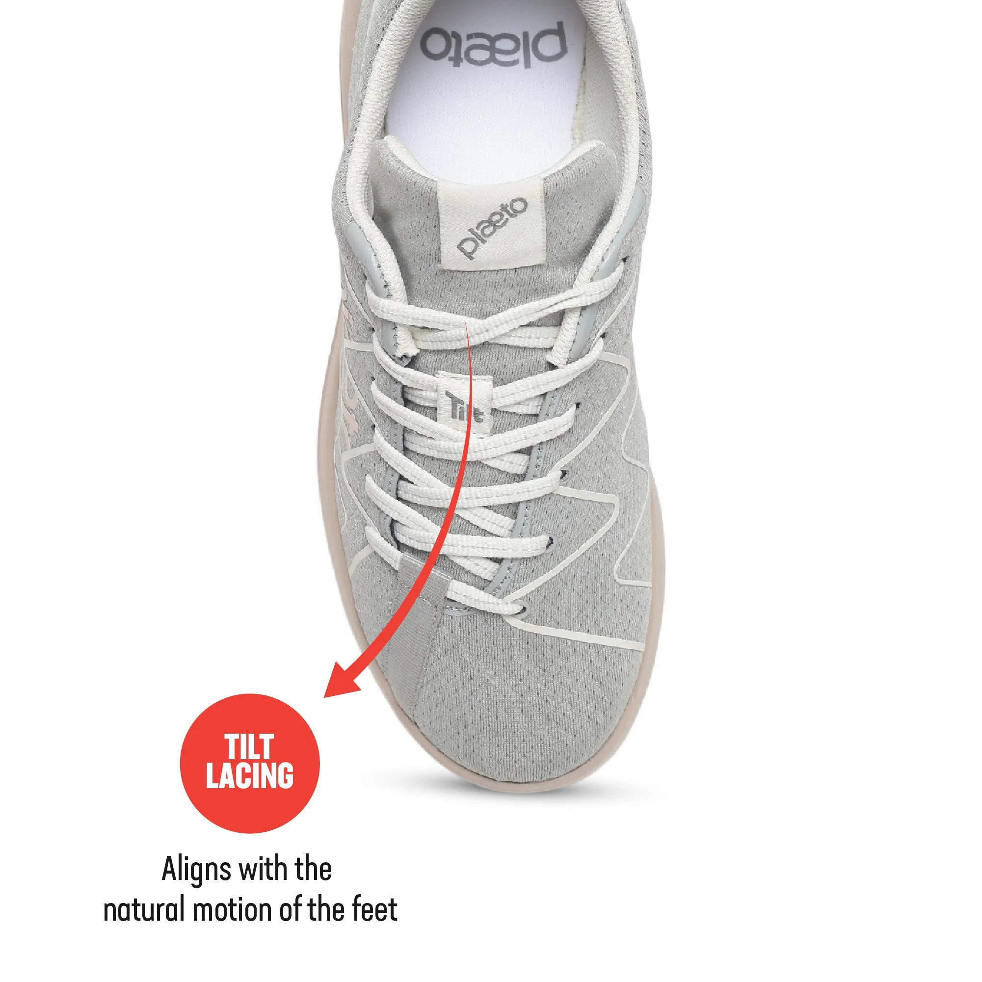 Gully Women's Sports Shoes - Grey / Beige