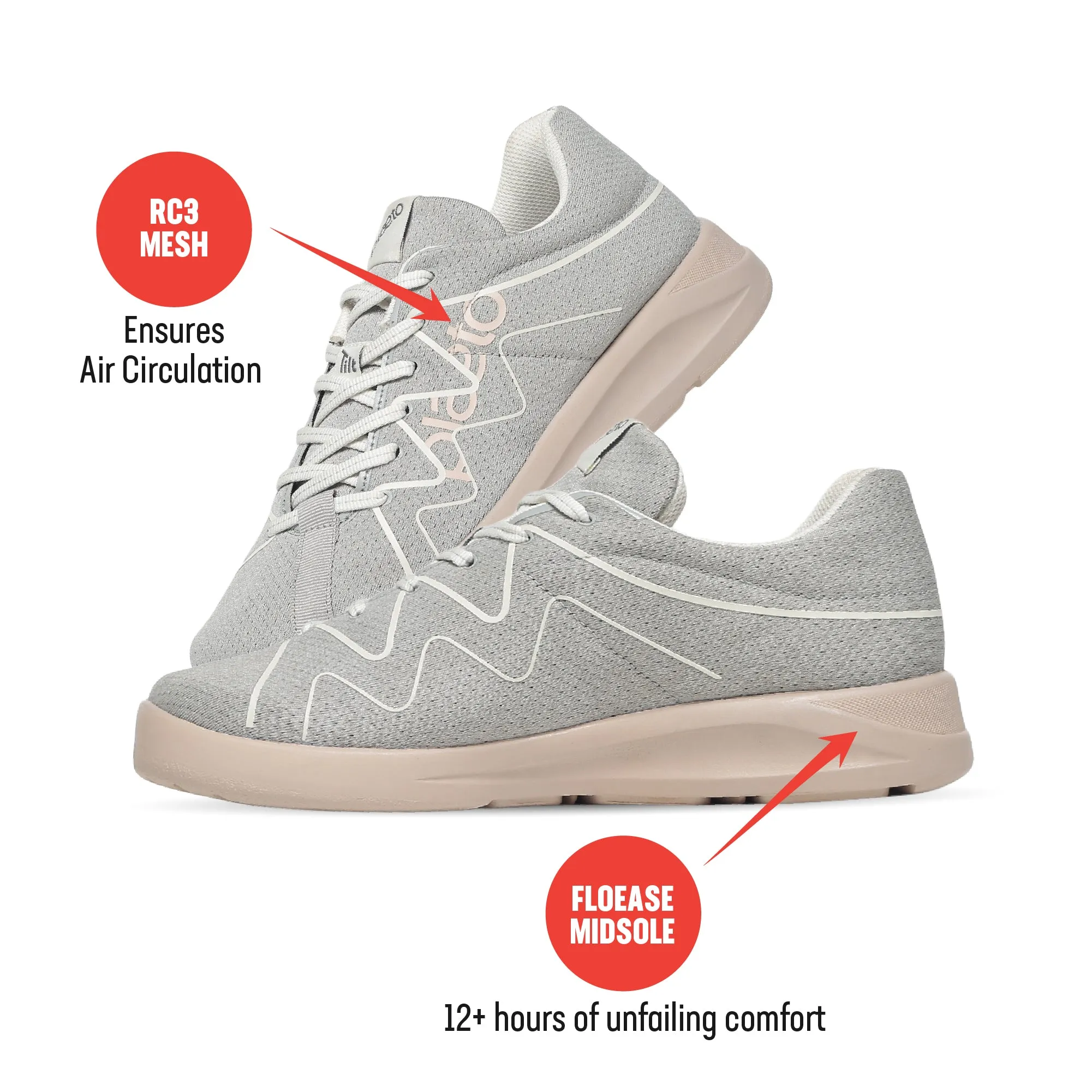 Gully Women's Sports Shoes - Grey / Beige