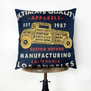Hot Rod Roadster Yellow | Pillow Cover |  Throw Pillow | Pillow | Dad Gift | Classic Car | Gift Ideas | Pillow | Hot Rod | Room Décor