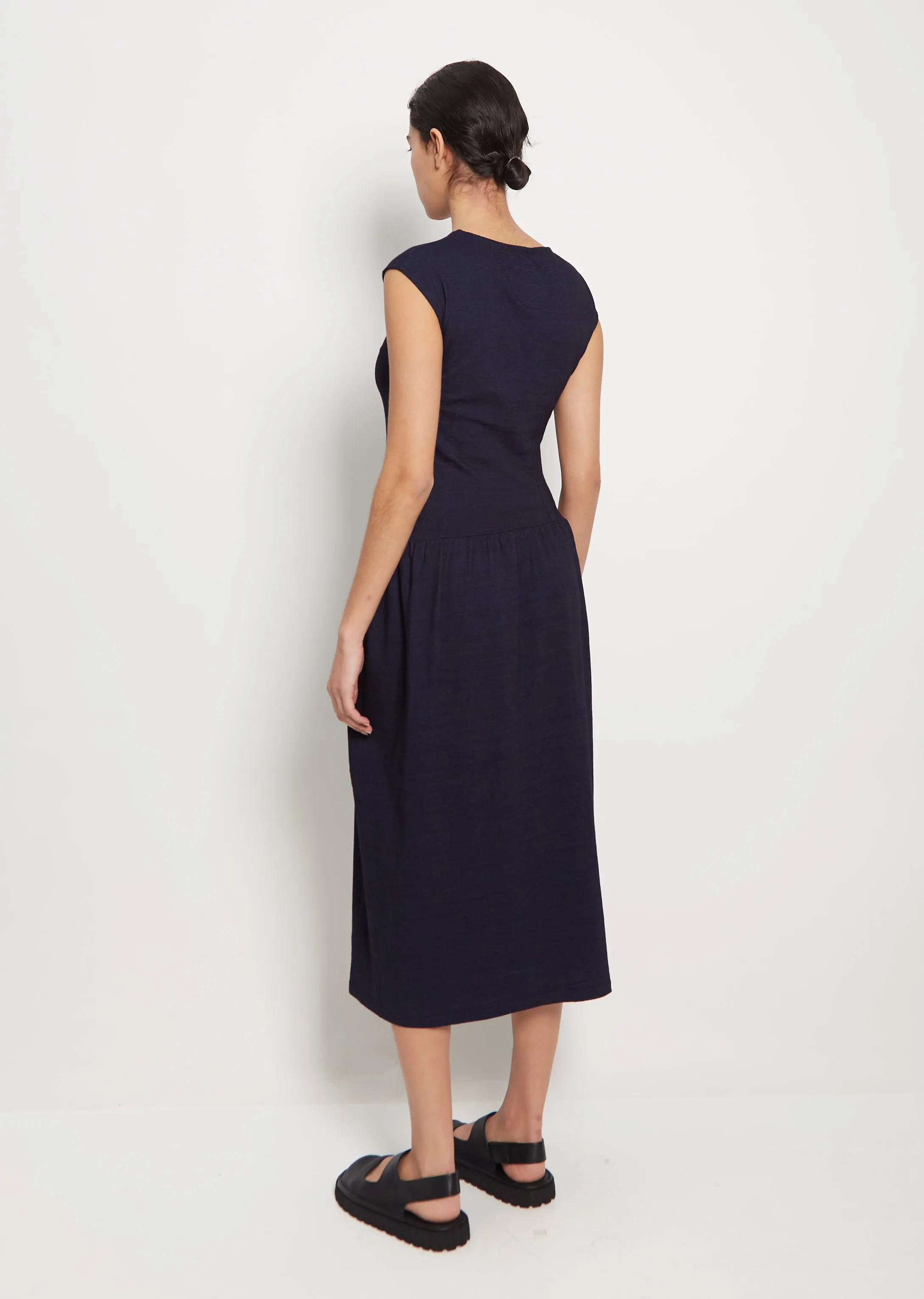 Indigo Slub Knit Dress