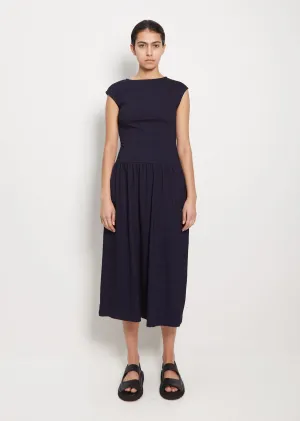 Indigo Slub Knit Dress