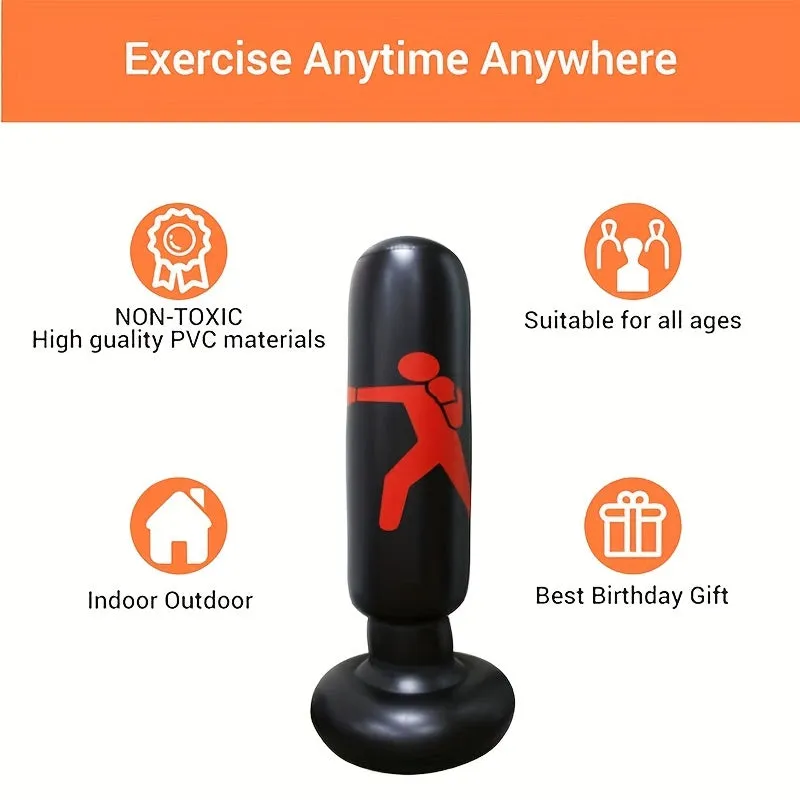 Inflatable Boxing Bag with Stand  Ultimate Holiday Gift Option