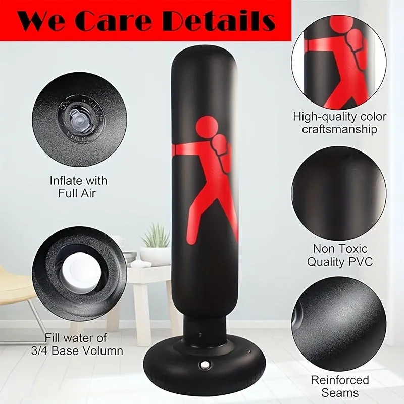 Inflatable Boxing Bag with Stand  Ultimate Holiday Gift Option