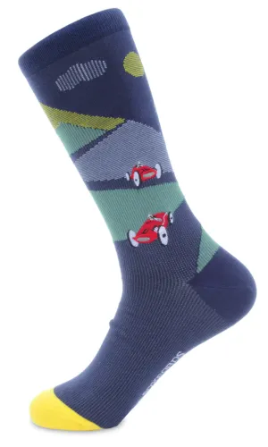 Le Mans Racing Themed Men's Crew Sock