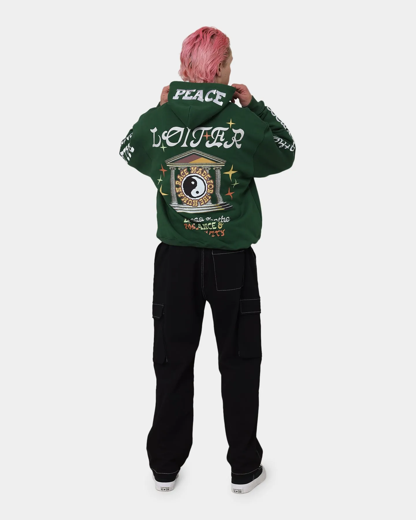 Loiter Peace Walker Hoodie Green