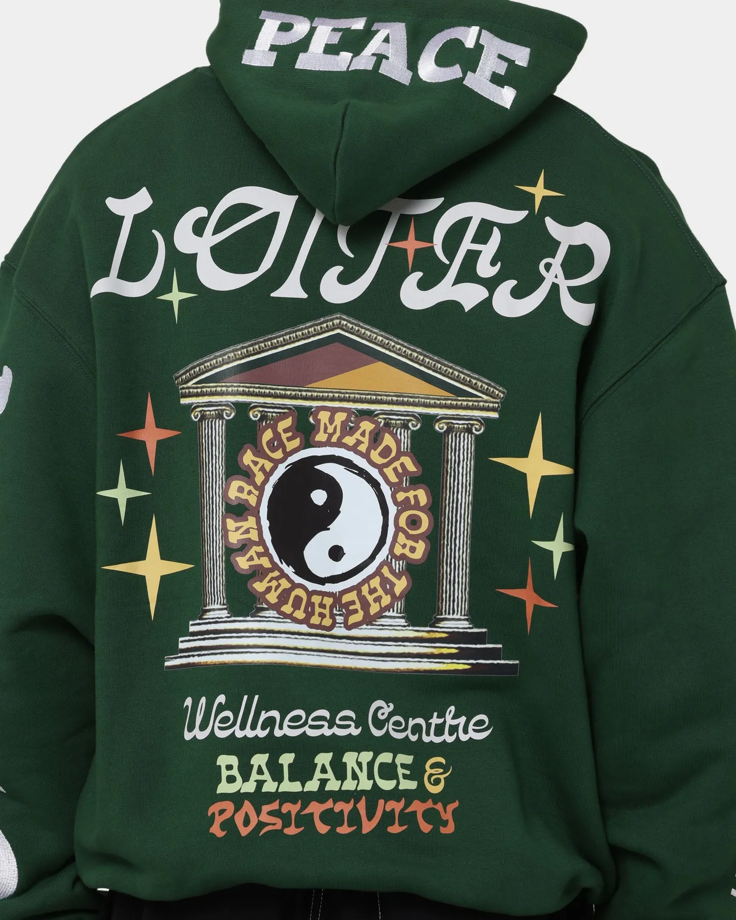 Loiter Peace Walker Hoodie Green