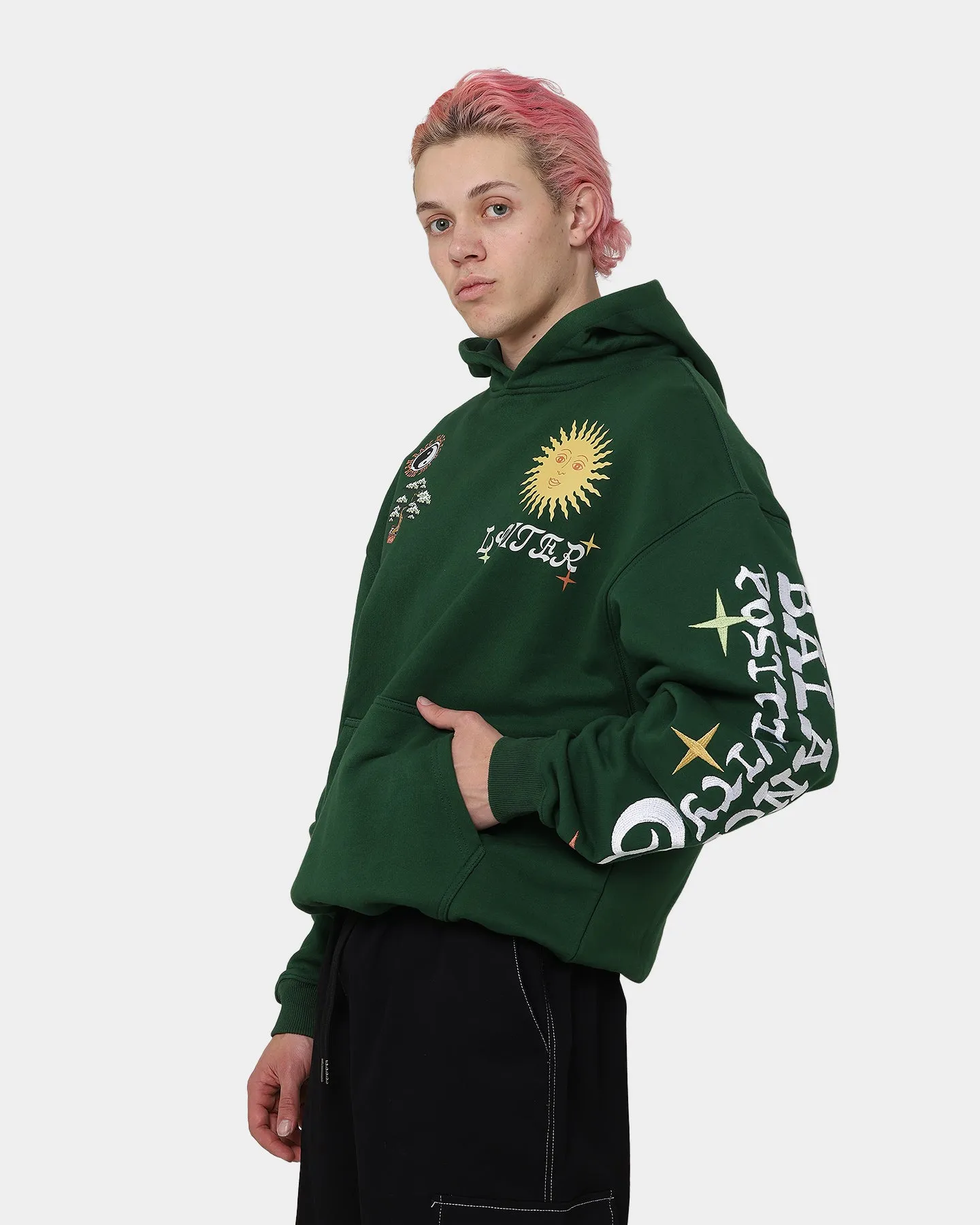 Loiter Peace Walker Hoodie Green