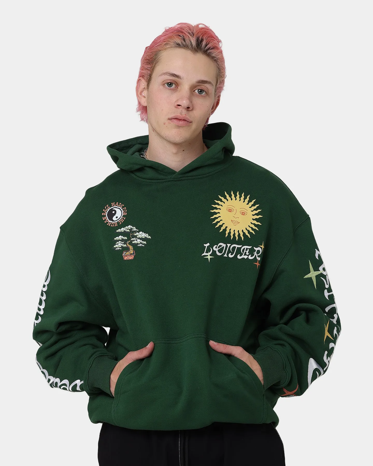 Loiter Peace Walker Hoodie Green