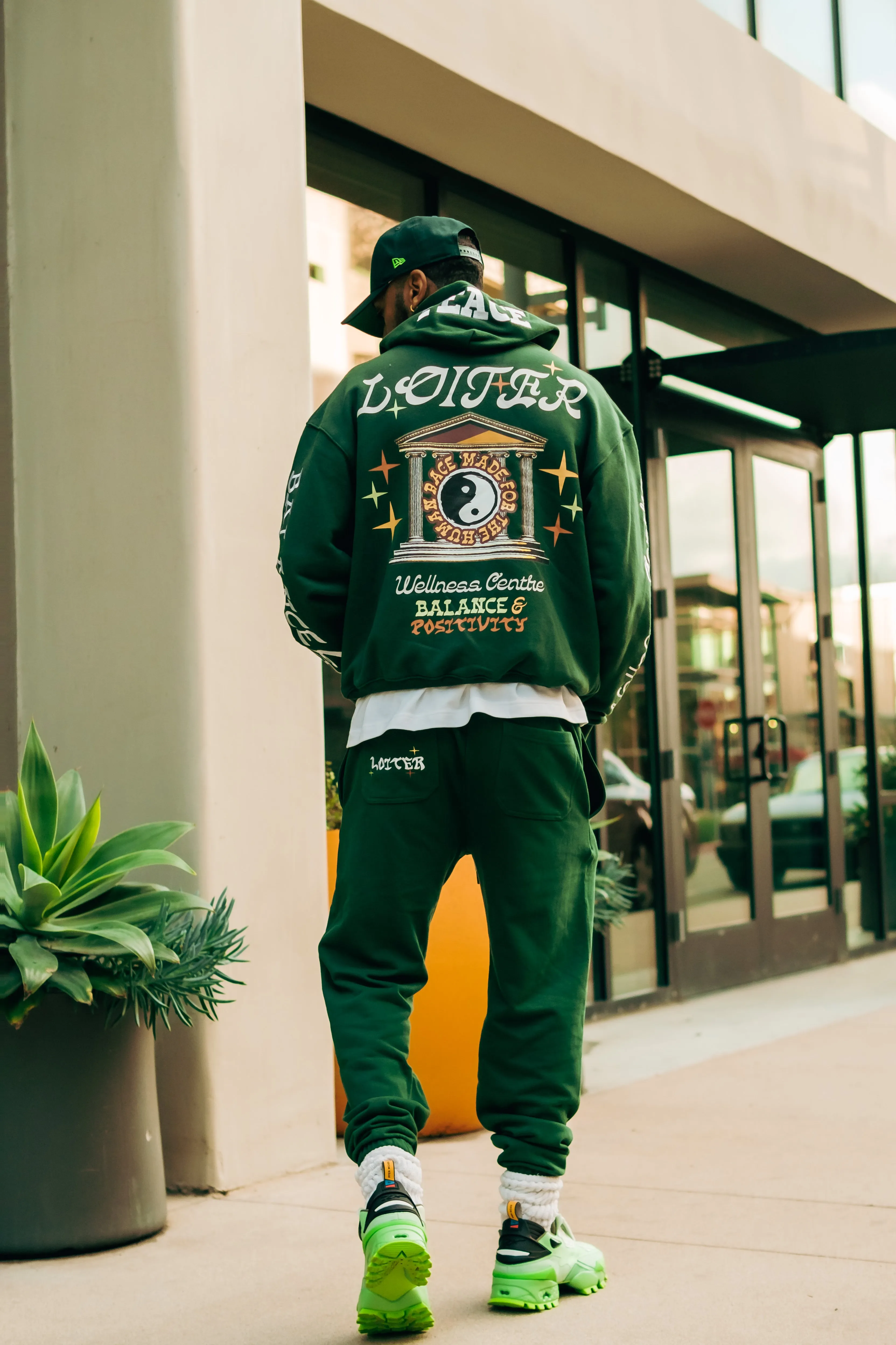 Loiter Peace Walker Hoodie Green