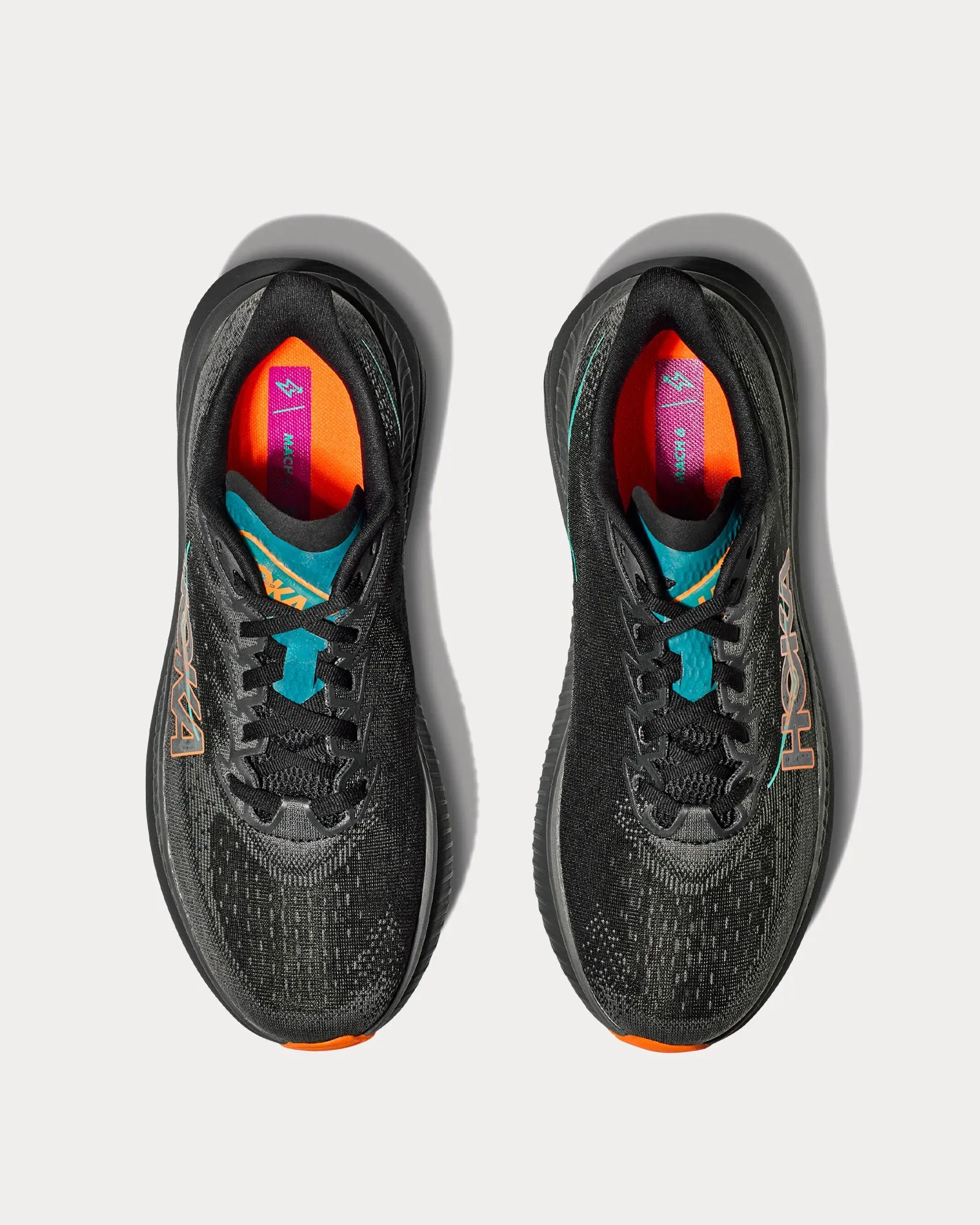 Mach 6 Black / Electric Tangerine Running Shoes
