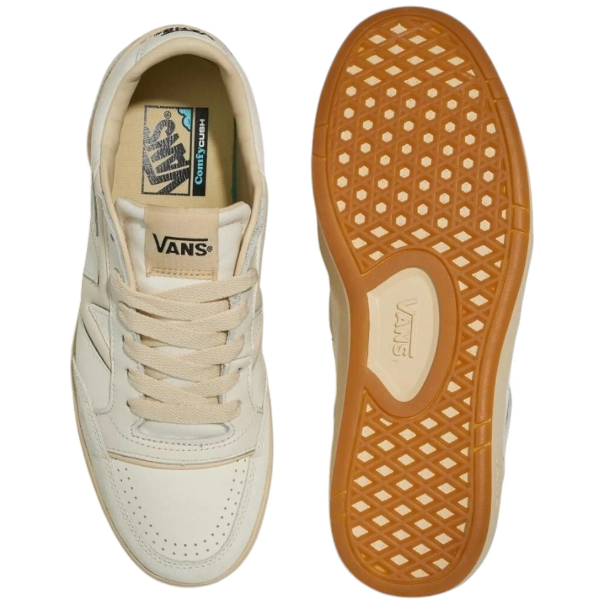 Mens Vans Lowland ComfyCush JMP R Shoes Vintage Marshmallow