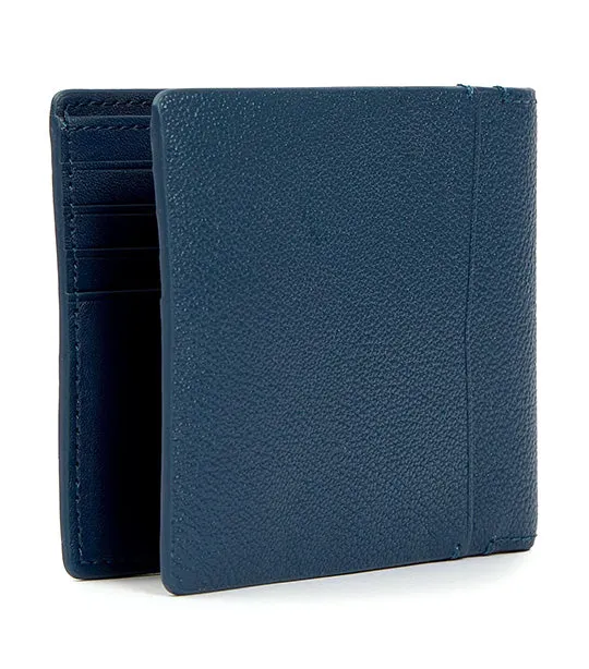 Micro Pebble Billfold Wallet Onyx Blue