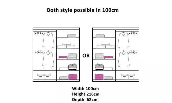 Milan Sliding Mirror Wardrobe - Modern Storage in Various Sizes and Colours