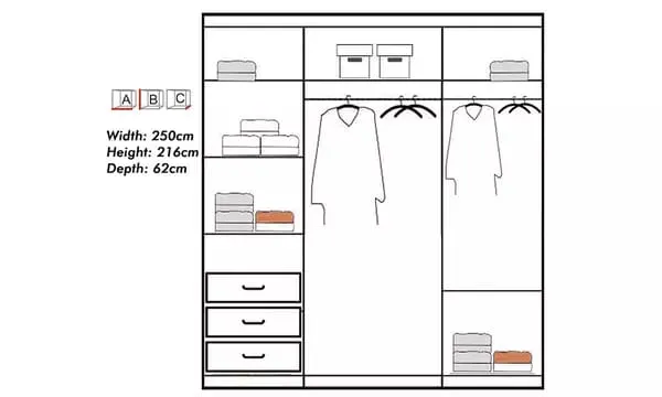 Milan Sliding Mirror Wardrobe - Modern Storage in Various Sizes and Colours