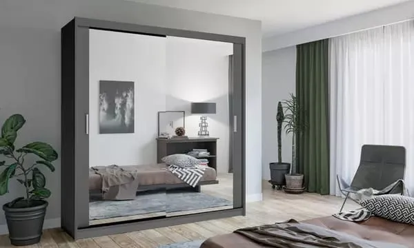 Milan Sliding Mirror Wardrobe - Modern Storage in Various Sizes and Colours