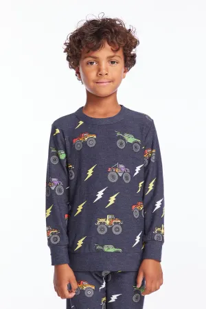 Monster Truck Rally Boys Long Sleeve