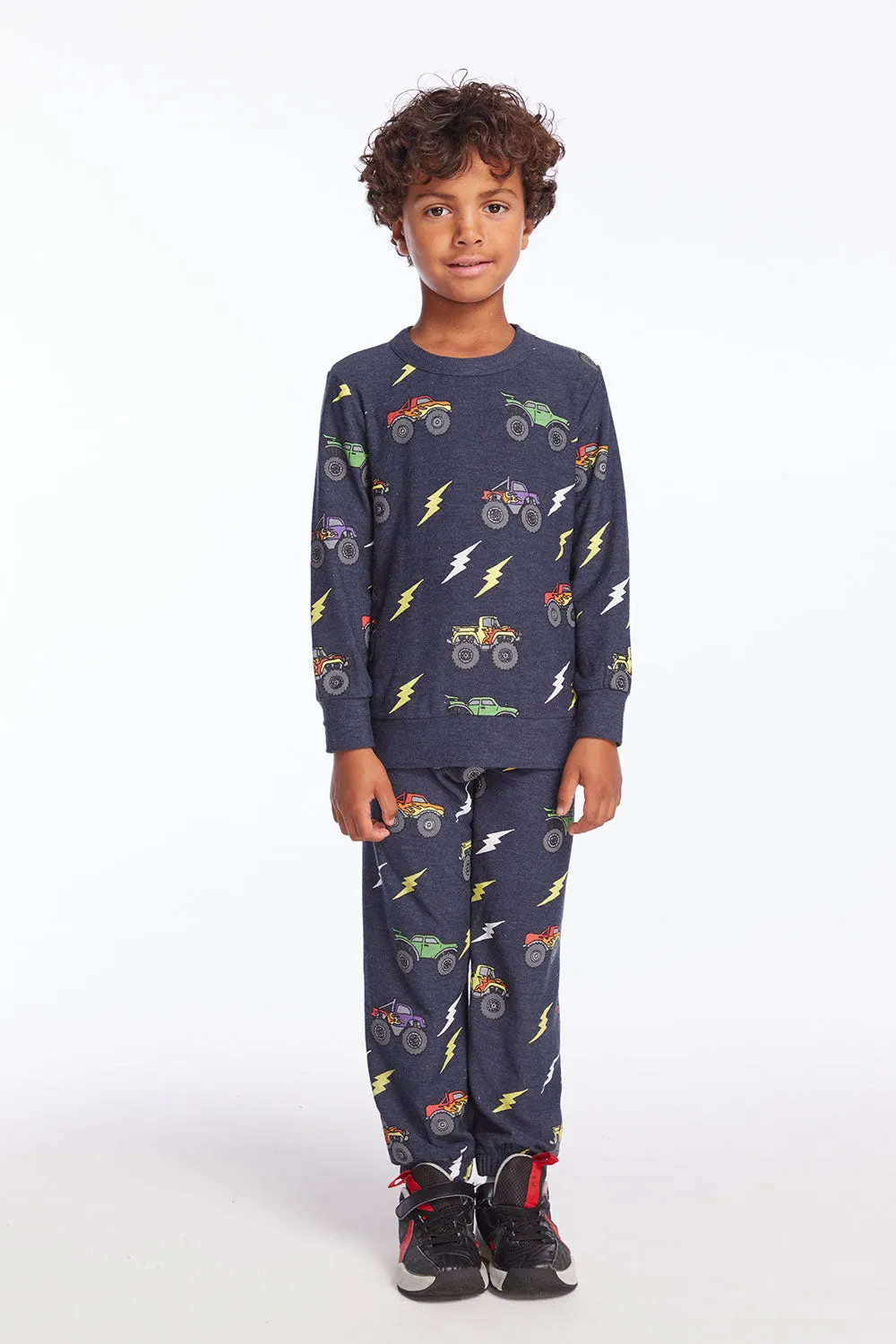 Monster Truck Rally Boys Long Sleeve