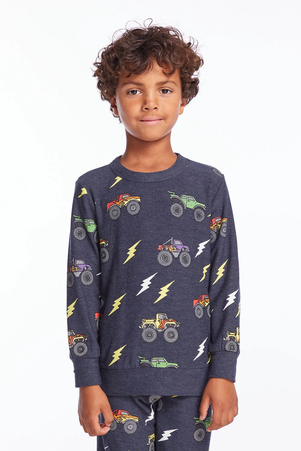 Monster Truck Rally Boys Long Sleeve