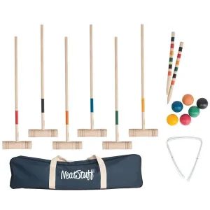 Neat Stuff Six Player Croquet Set with Carry Bag