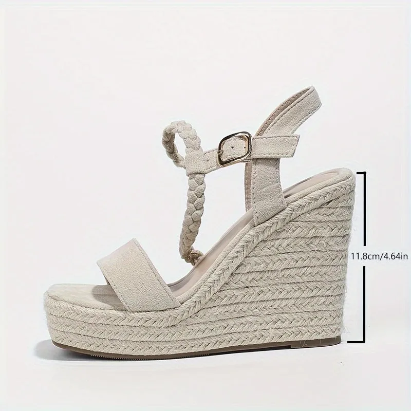New Classic Square Waterproof High Heel Platform Wedge Shoes