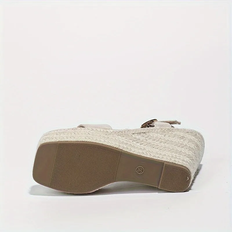 New Classic Square Waterproof High Heel Platform Wedge Shoes