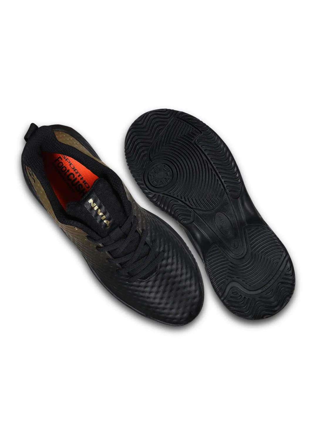 NIVIA Power Smash Tennis Shoes (Black/Bronze)