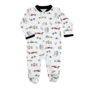 Noomie Zipper Footie Race Cars