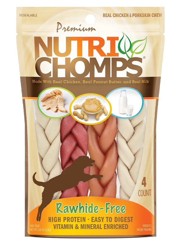 NUTRI CHOMPS FLAVOR BRAIDS 4CT