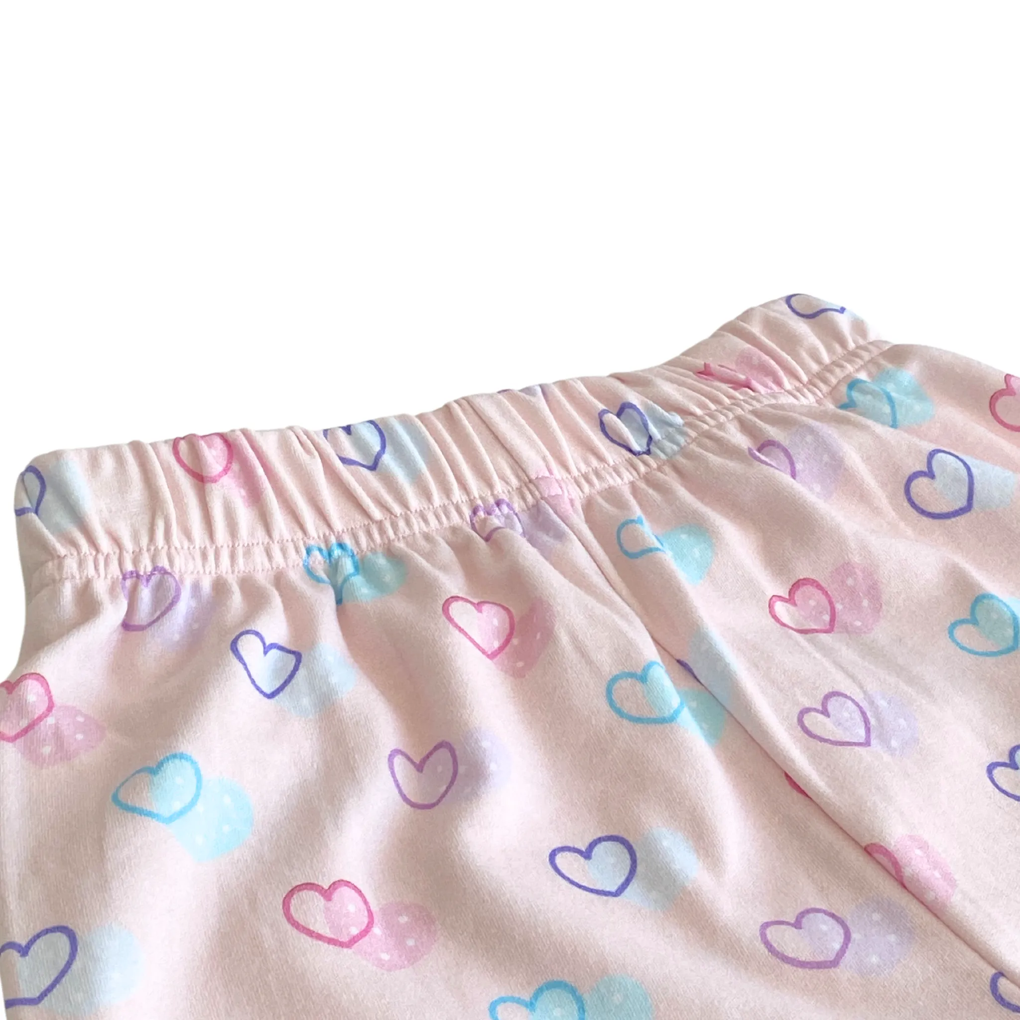 Organic Cotton Two Piece Pajama Set with Hearts For Kids