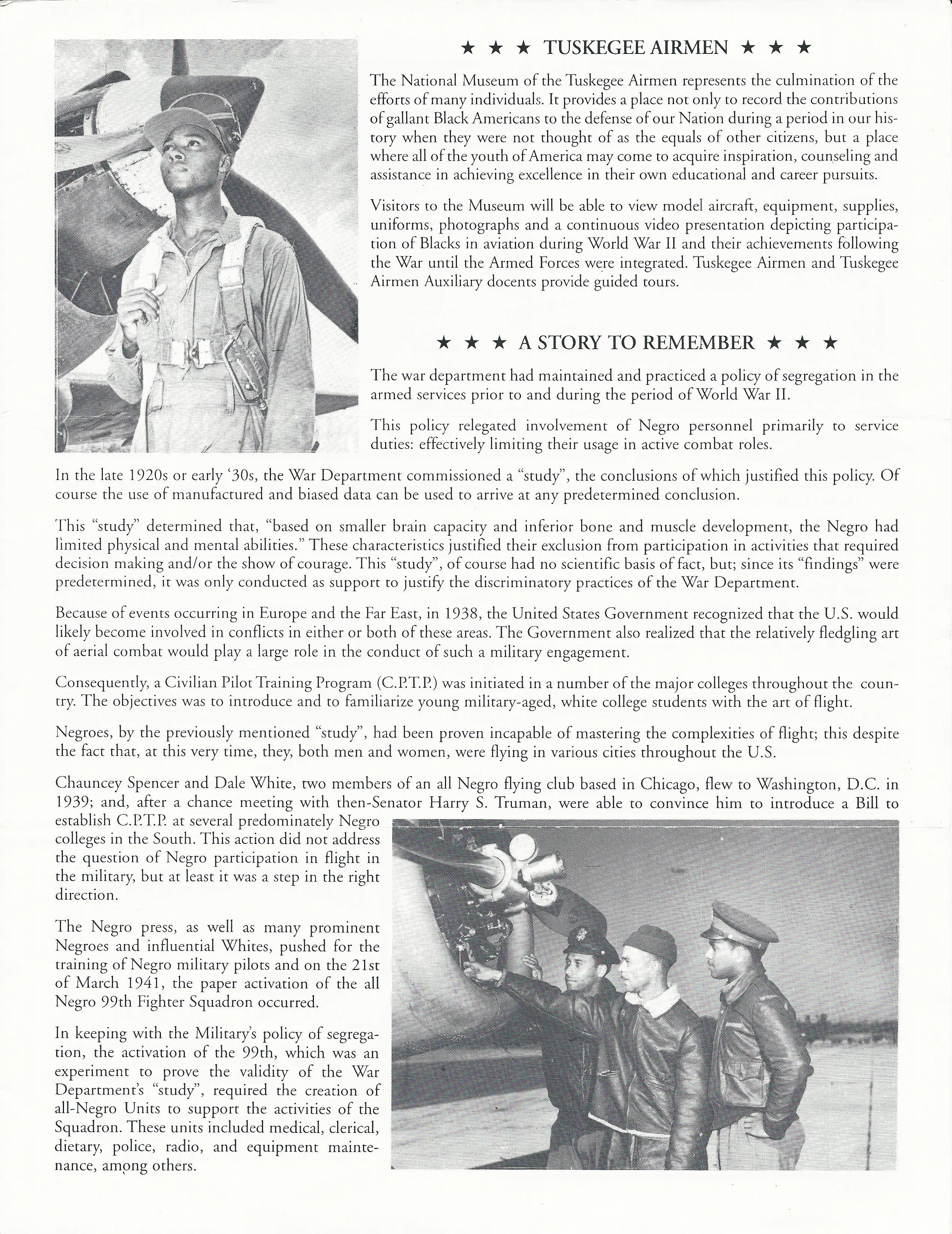 Original U.S. WWII Tuskegee Airmen Pilot Lt. Colonel Hiram Mann Named Grouping - 332nd Fighter Group