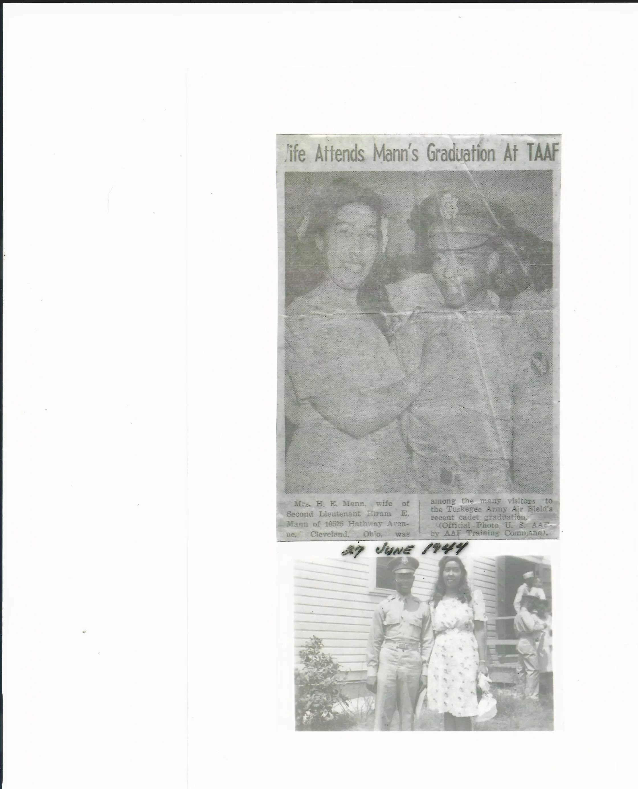 Original U.S. WWII Tuskegee Airmen Pilot Lt. Colonel Hiram Mann Named Grouping - 332nd Fighter Group