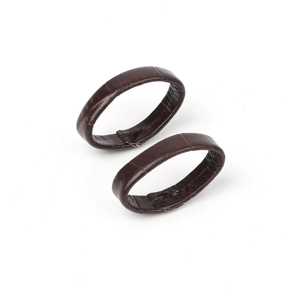 Pair of Leather Watch Strap Band Keepers Loops Compatible with the Suunto Race