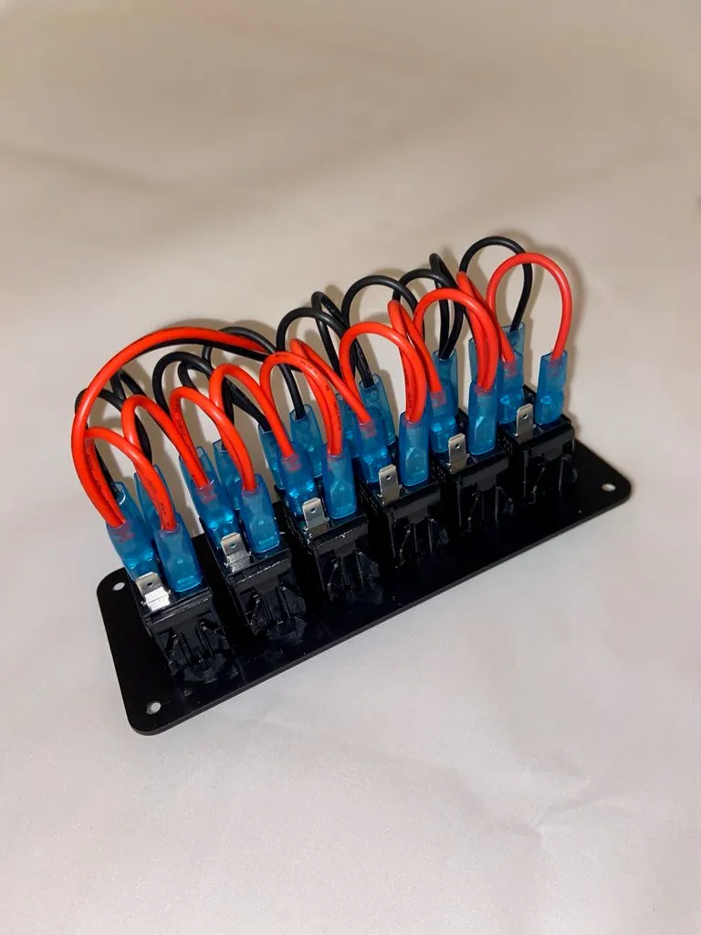 Race Car Fuse/ Relay Panel Block 10 Way With Switches