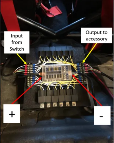 Race Car Fuse/ Relay Panel Block 6 Way - Compact