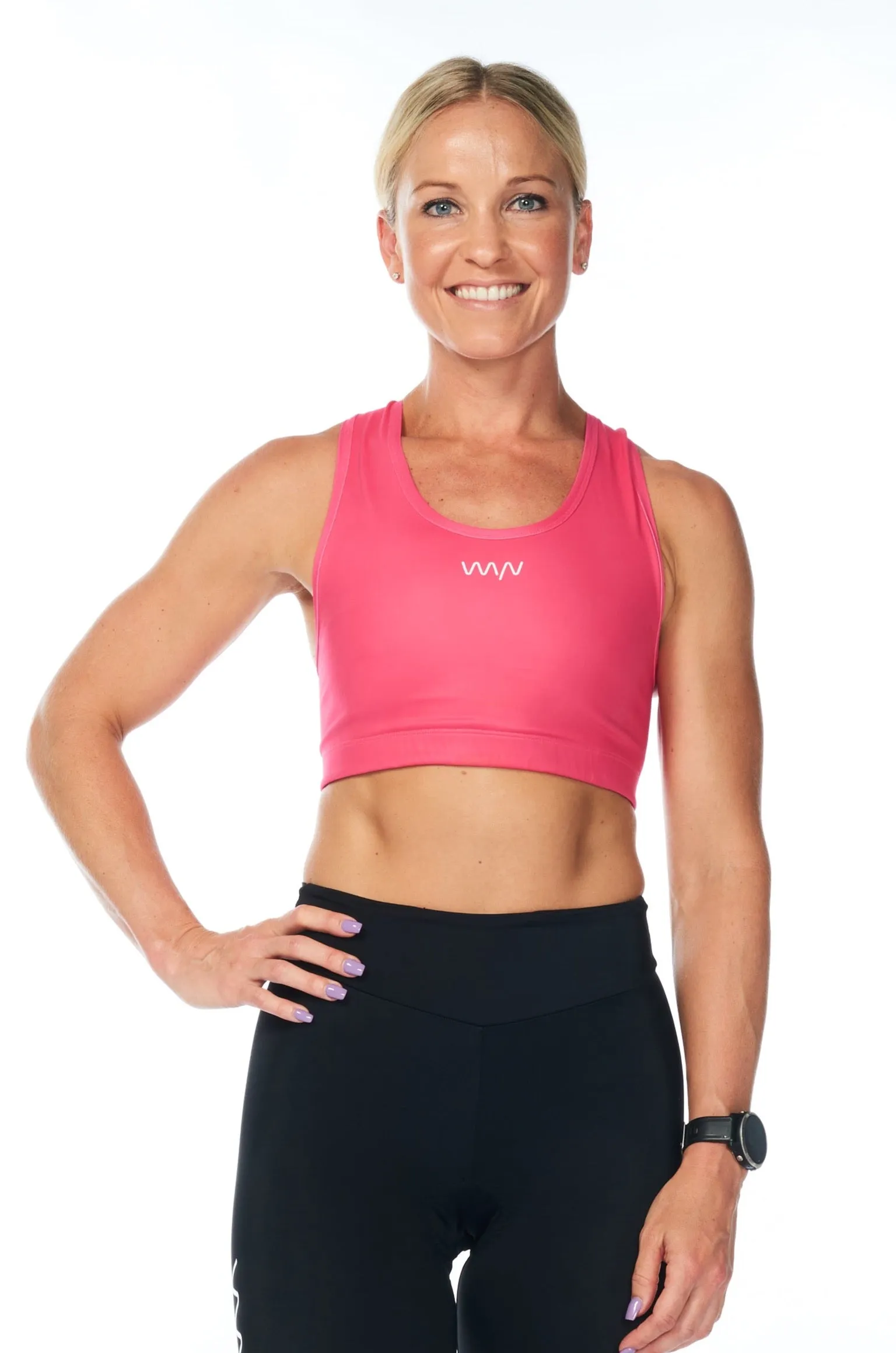 racergirl racerback sports bra - raspberry