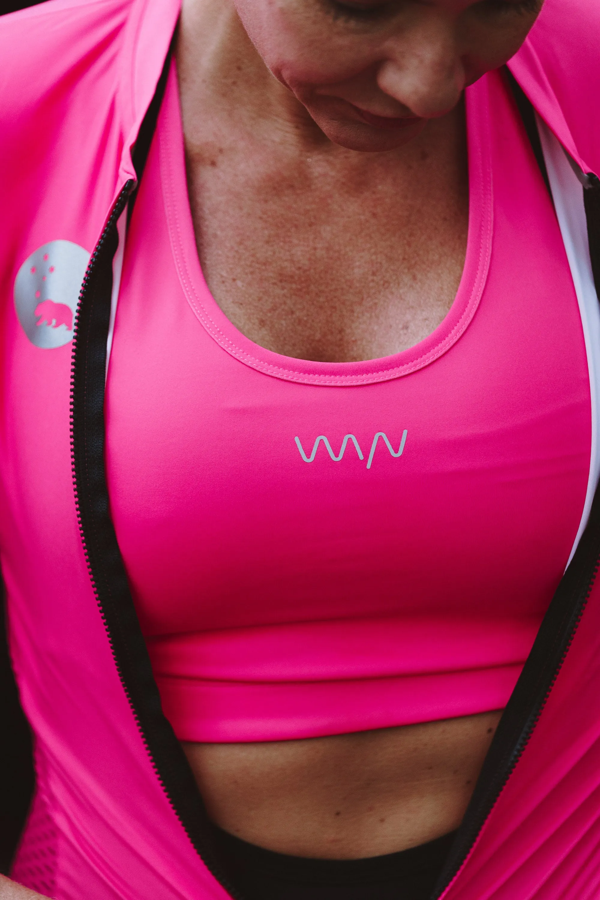 racergirl racerback sports bra - raspberry